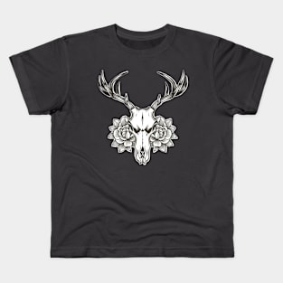 Oh deer! unisex Deer Skull with flowers Kids T-Shirt